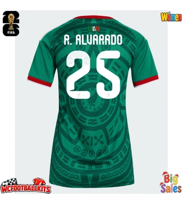 Mexico Roberto Alvarado #25 Replica Home Stadium Shirt for Women World Cup 2026 Short Sleeve
